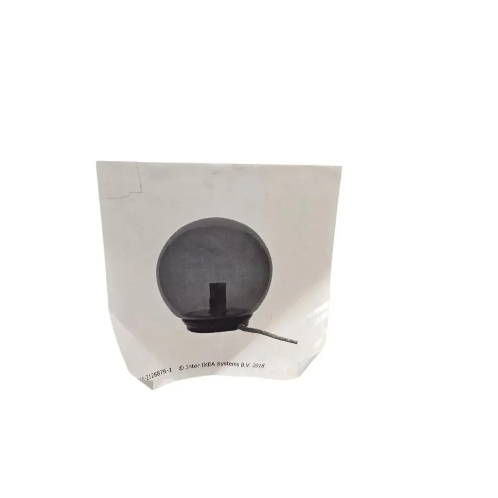 Ikea Fado Smoke Glass Globe Lamp Modern Minimalist Orb Plug In Table with box